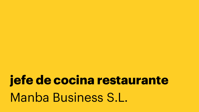 jefe de cocina restaurante