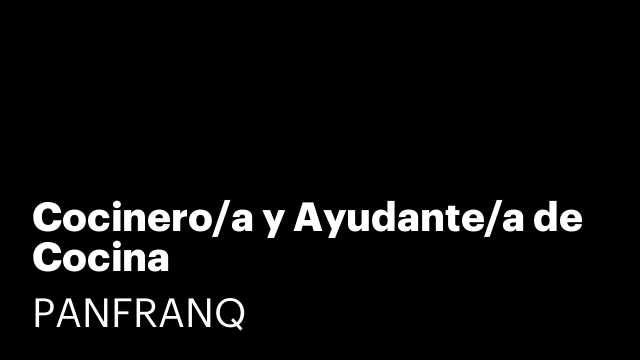 Cocinero/a y Ayudante/a de Cocina