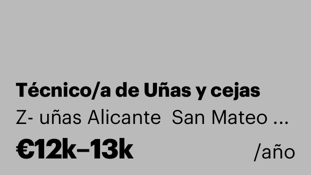 Técnico/a de Uñas y cejas