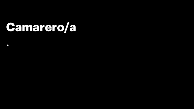 Camarero/a