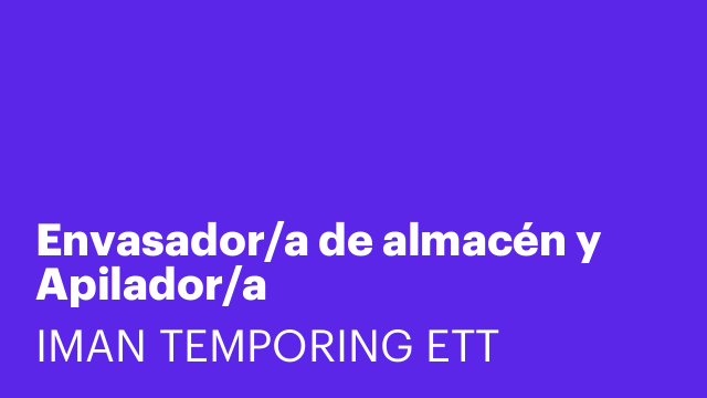 Envasador/a de almacén y Apilador/a