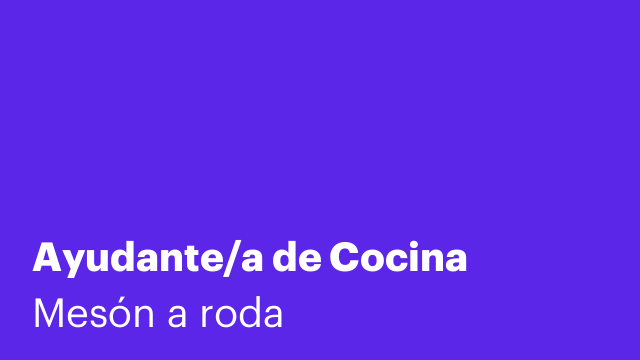 Ayudante/a de Cocina