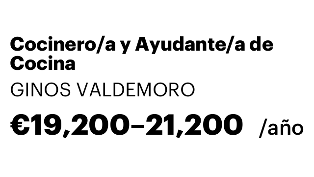 Cocinero/a y Ayudante/a de Cocina