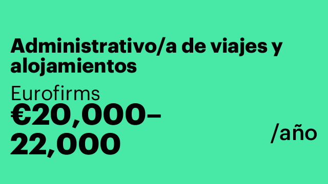 Administrativo/a de viajes y alojamientos