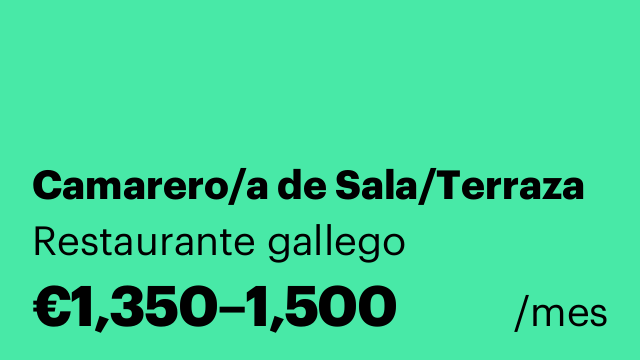 Camarero/a de Sala/Terraza
