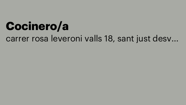 Cocinero/a