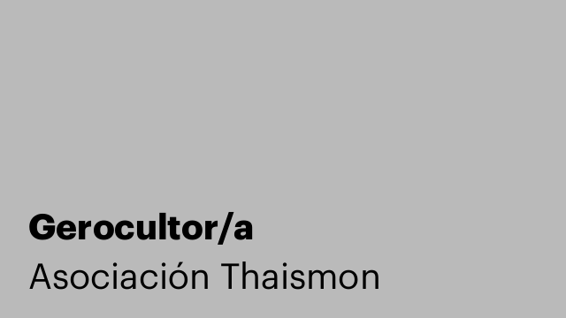 Gerocultor/a