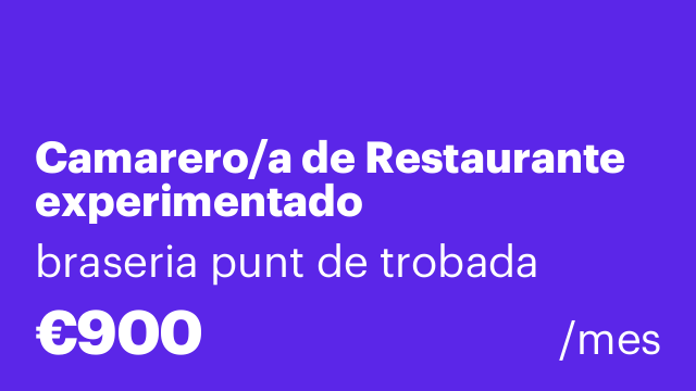 Camarero/a de Restaurante experimentado