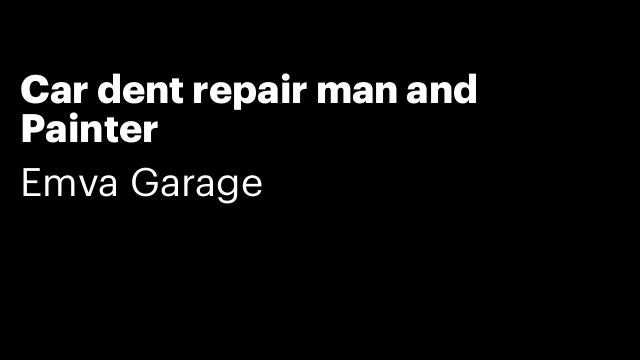 Car dent repair man and Painter