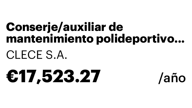 Conserje/auxiliar de mantenimiento polideportivo. Viladecans
