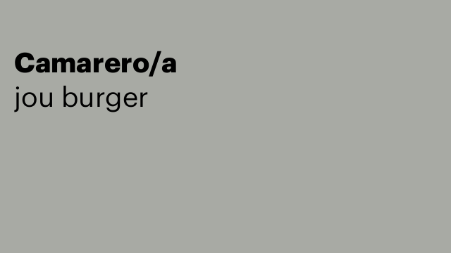 Camarero/a