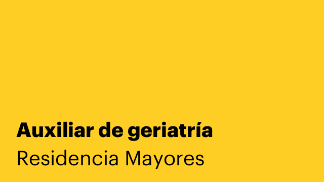 Auxiliar de geriatría