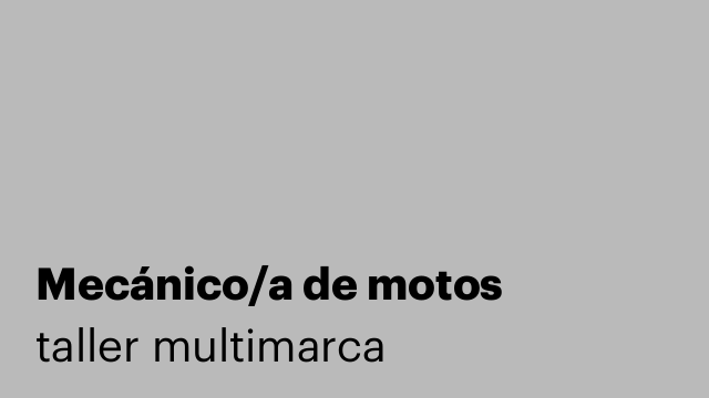 Mecánico/a de motos