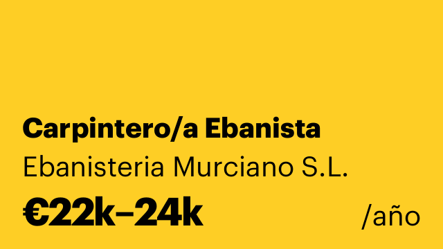 Carpintero/a Ebanista