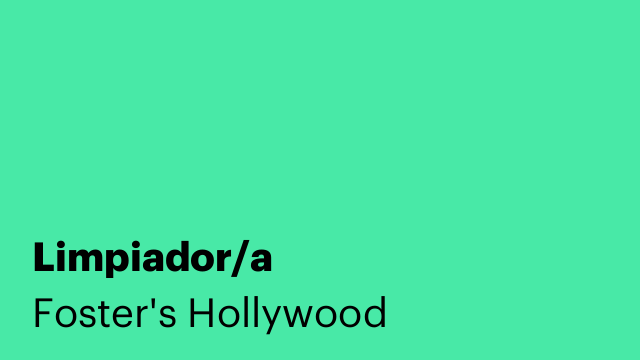 Limpiador/a