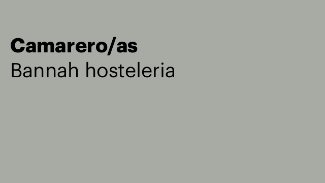 Camarero/as