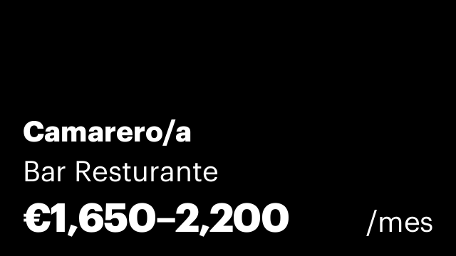 Camarero/a