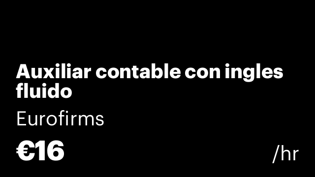 Auxiliar contable con ingles fluido