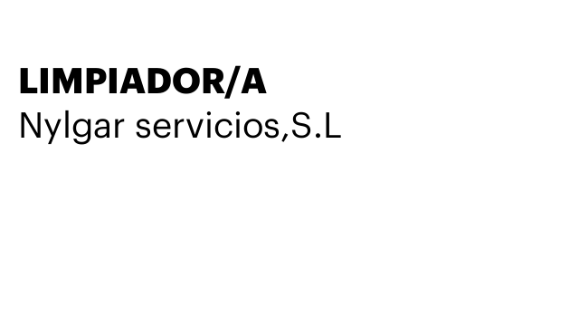 LIMPIADOR/A