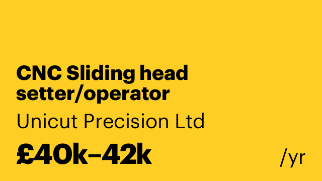 CNC Sliding head setter/operator
