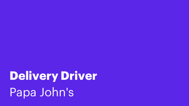Delivery Driver