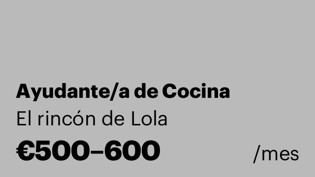 Ayudante/a de Cocina