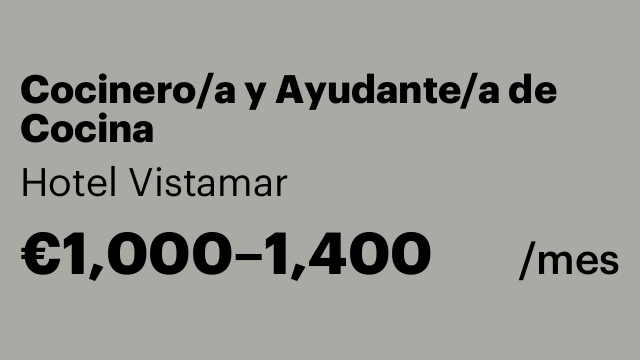 Cocinero/a y Ayudante/a de Cocina