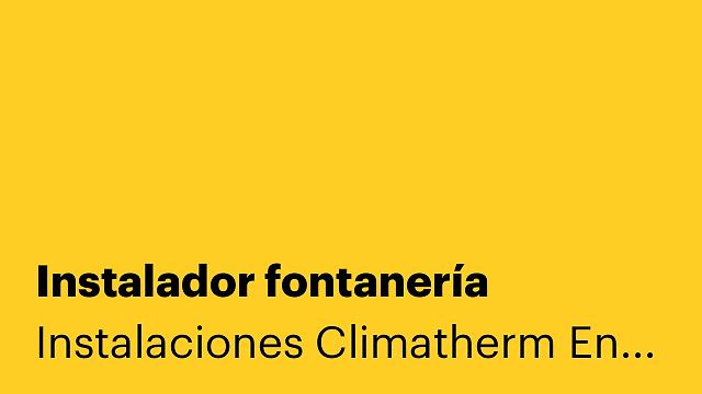 Instalador fontanería
