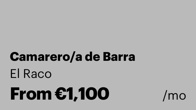 Camarero/a de Barra