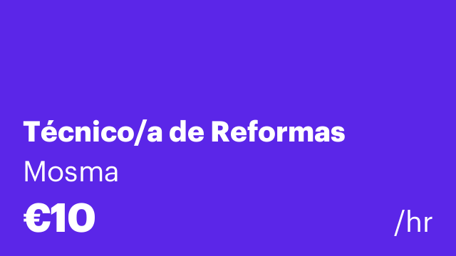 Técnico/a de Reformas