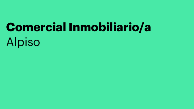 Comercial Inmobiliario/a