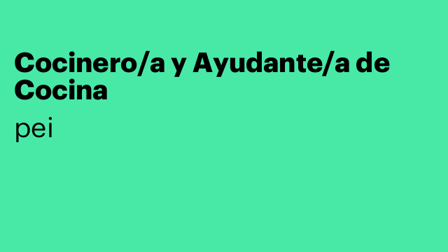 Cocinero/a y Ayudante/a de Cocina