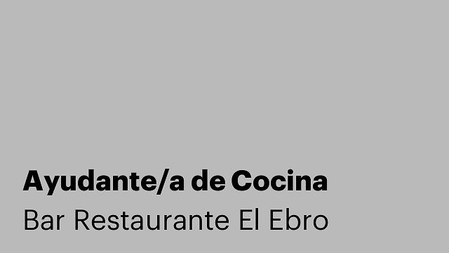Ayudante/a de Cocina