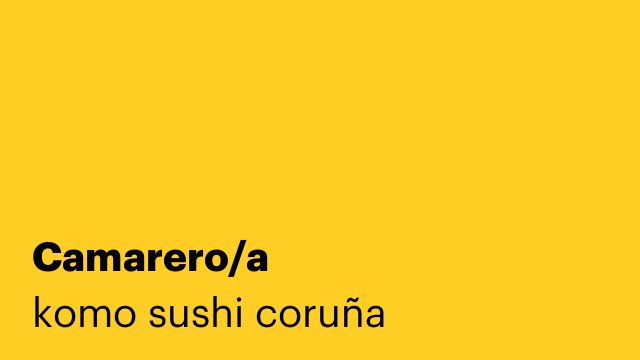 Camarero/a