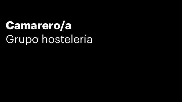 Camarero/a