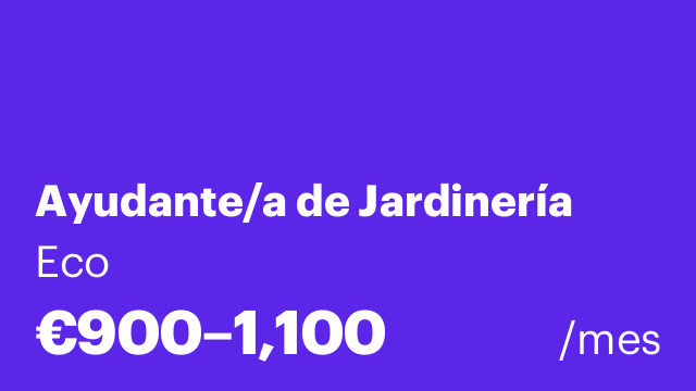 Ayudante/a de Jardinería