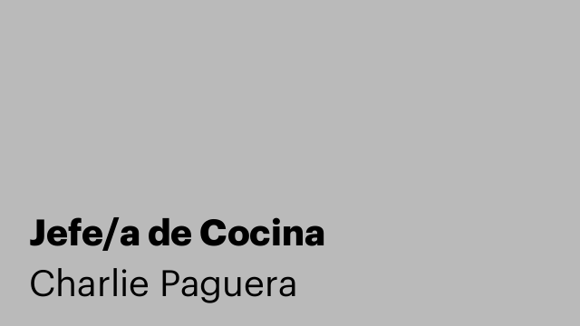 Jefe/a de Cocina