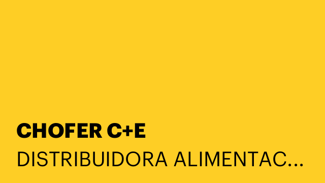 CHOFER C+E