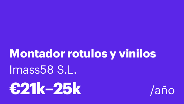 Montador rotulos y vinilos