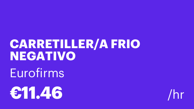 CARRETILLER/A FRIO NEGATIVO