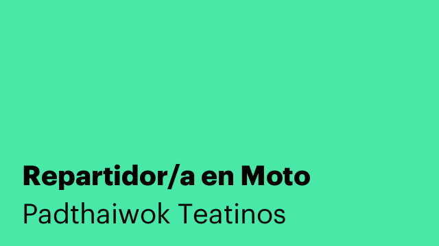 Repartidor/a en Moto