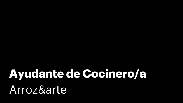 Ayudante de Cocinero/a