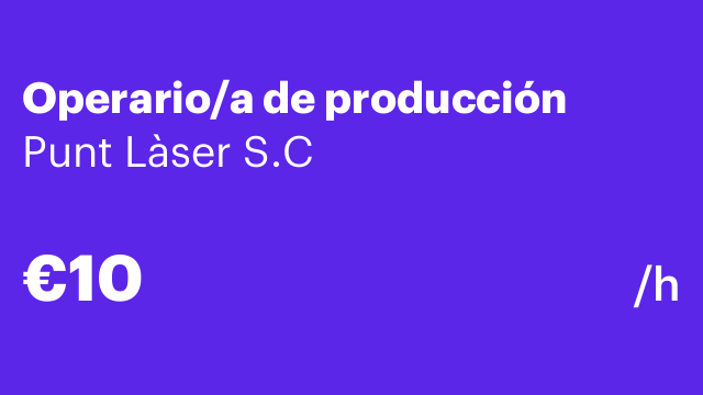 Operario/a de producción