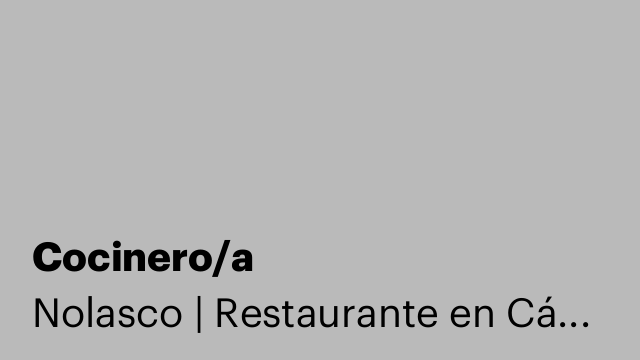 Cocinero/a