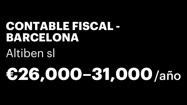 CONTABLE FISCAL - BARCELONA