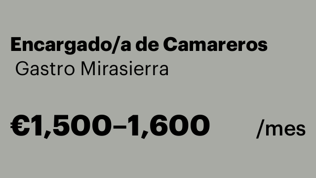 Encargado/a de Camareros