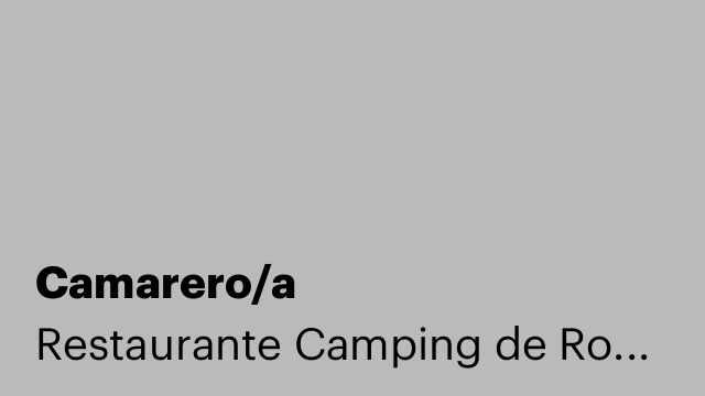Camarero/a
