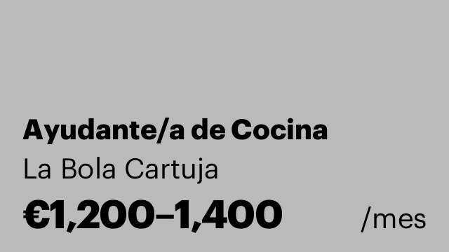Ayudante/a de Cocina