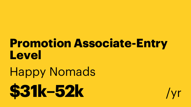 Promotion Associate-Entry Level