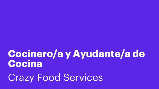 Cocinero/a y Ayudante/a de Cocina